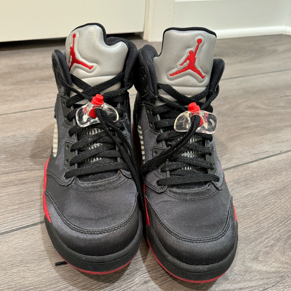 Original Jordan 4s- satin shoe and metallic tongue